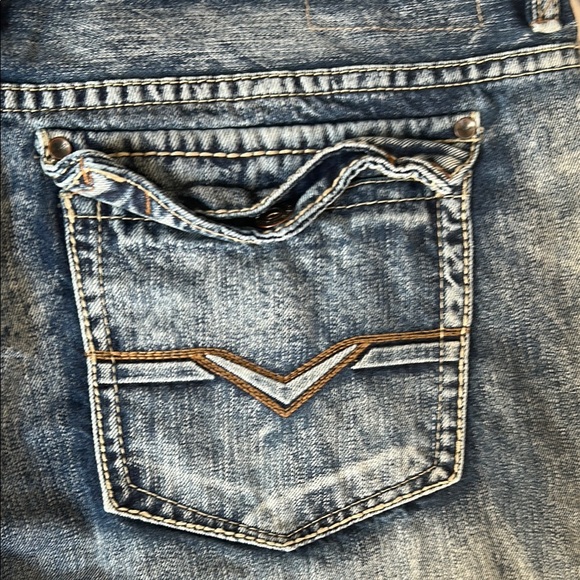 Buffalo David Bitton Relaxed Acid Washed Blue Jeans - Picture 8 of 15